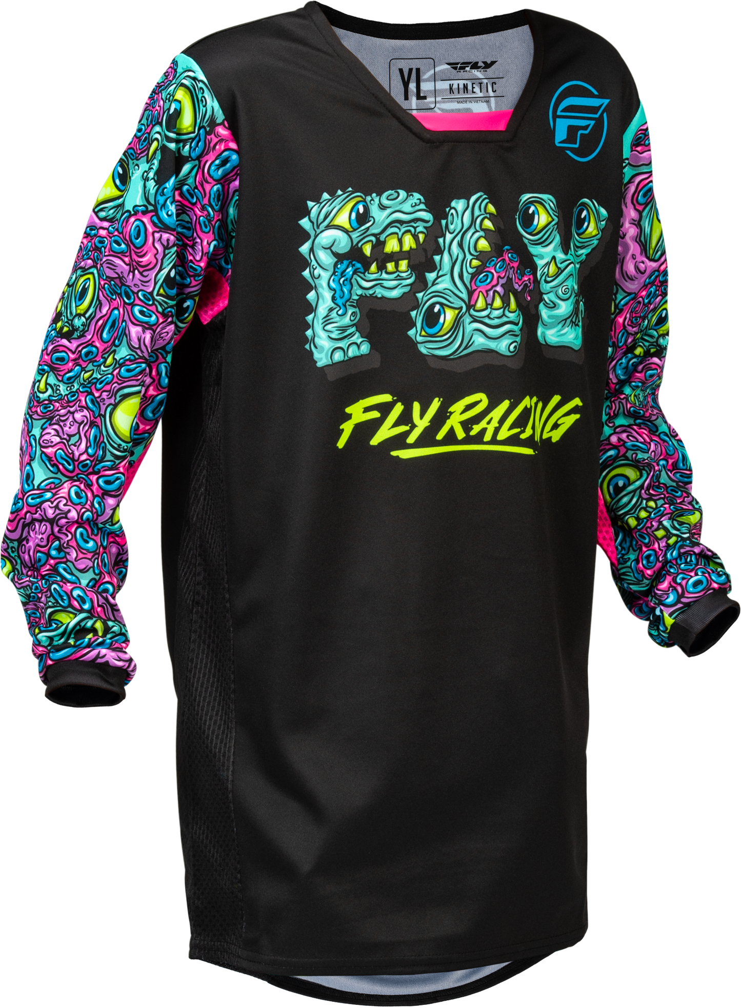 FLY RACING YOUTH KINETIC MUTANT JERSEY BLACK/MULTI YXL'YXL