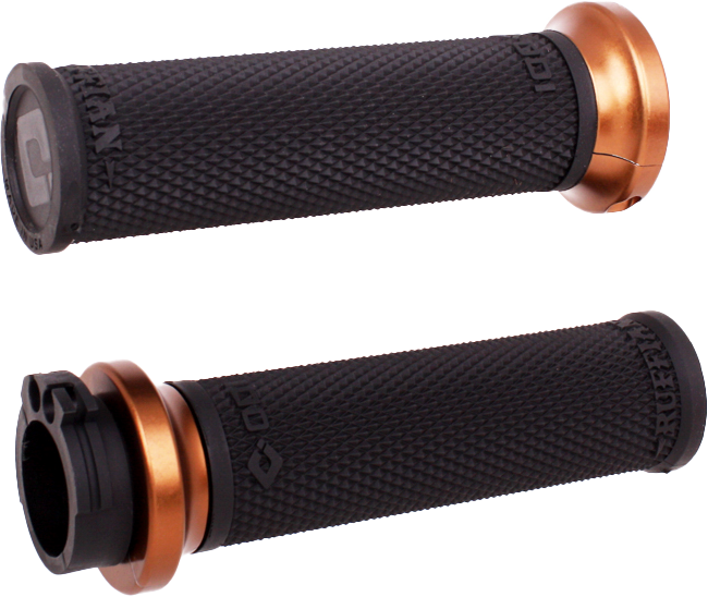 ODI Rufian Grips Cable 1 inch Black/Bronze – Performance V-Twin Motorcycle Handlebar Grips