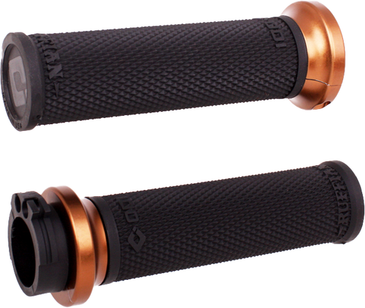 ODI Rufian Grips Cable 1 inch Black/Bronze – Performance V-Twin Motorcycle Handlebar Grips