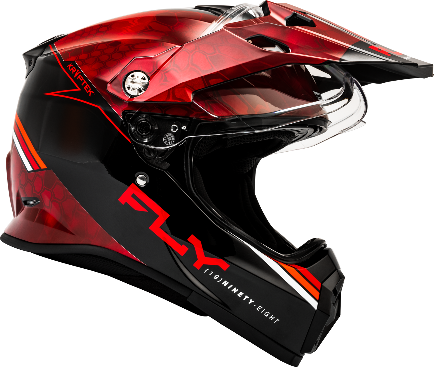 Fly Racing Trekker Kryptek Conceal Helmet Red/Black 2X – DOT and ECE Approved Motorcycle Helmet with Advanced Safety Features