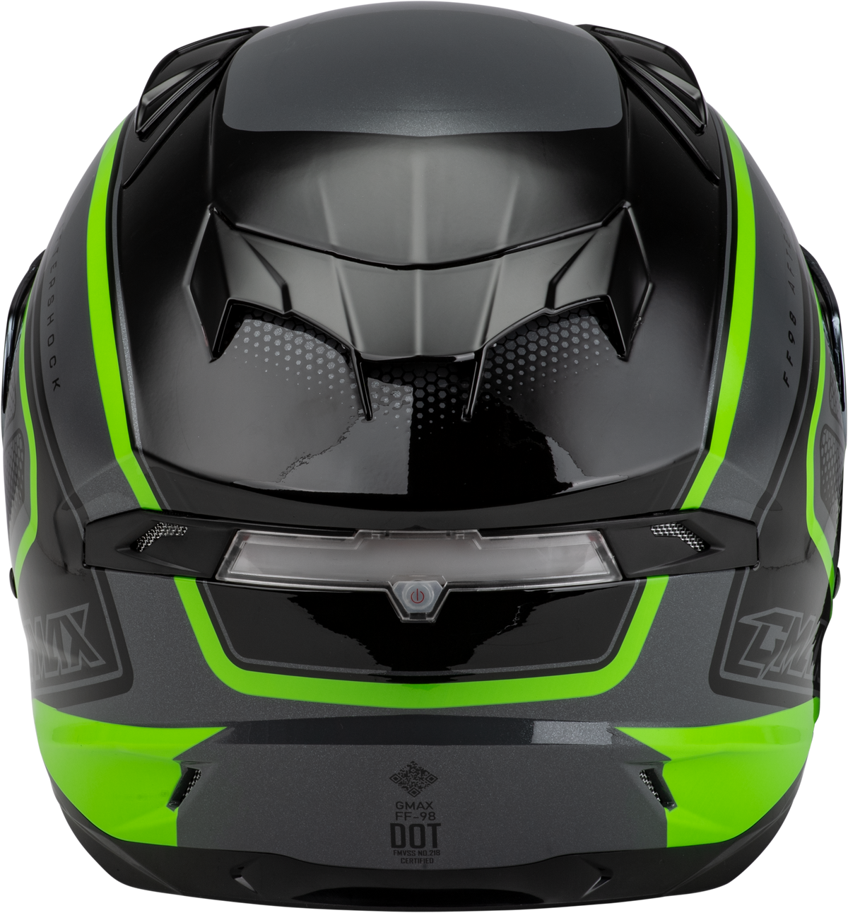 Ff 98 Aftershock Helmet Grey/Neon Green 2x