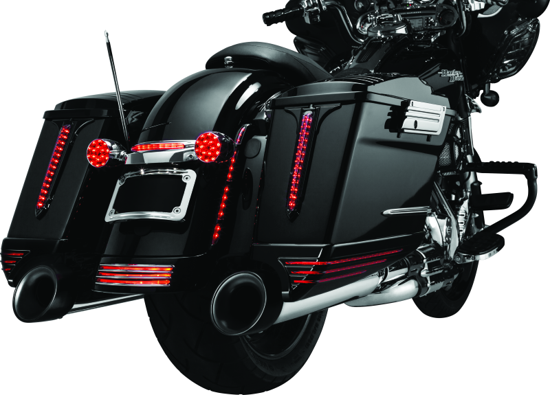 Kuryakyn Rear Fender Accents for Harley Davidson FLHX and FLTRX Models in Chrome
