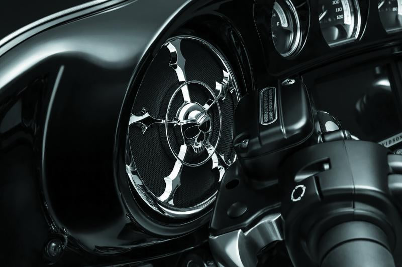 Kuryakyn Zombie Speaker Grill for 14-Up Harley Davidson Touring Models - Chrome