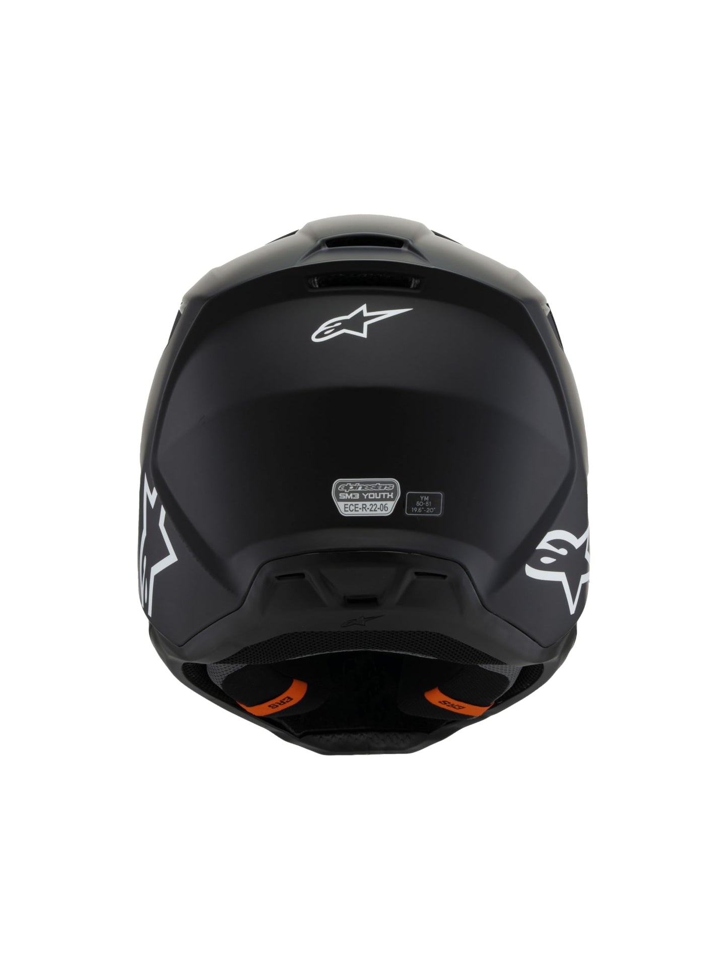 Alpinestars S-M3 Youth Moto Helmet (Black Matte, Youth Medium)