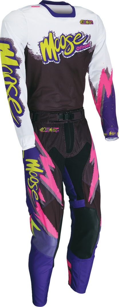 Moose Offroad Sahara LE Pants US 30 Slim by Moose Offroad - White/Black/Purple (Part #2901-12914)