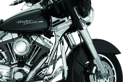 Kuryakyn Deluxe Neck Covers for 95-07 Harley Davidson Touring Models Chrome Part 7866