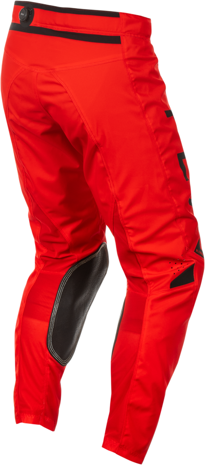 Fly Racing Kinetic Center Pants Red/Black Size 28 – Durable and Ventilated Motorcycle Riding Pants