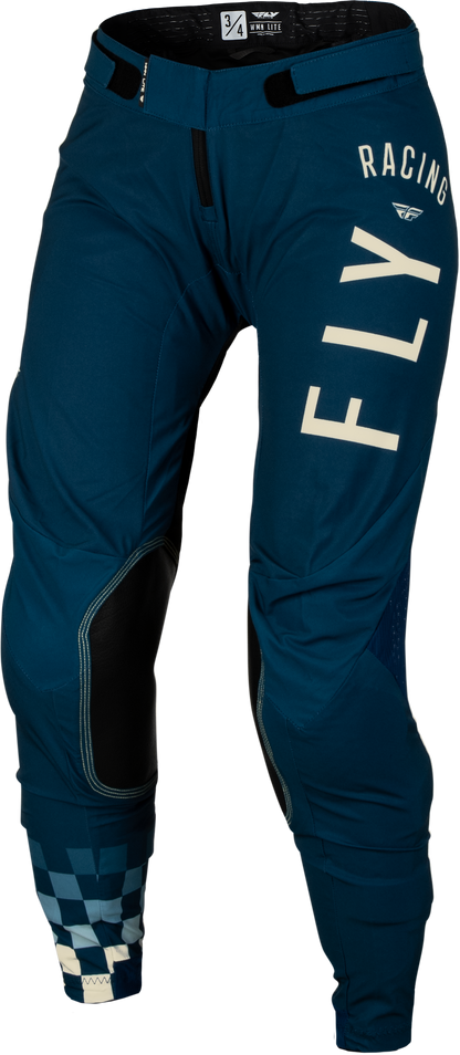 Fly Racing Women's Lite Pants Navy/Ivory Size 03/04 – Lightweight and Comfortable Motocross Pants