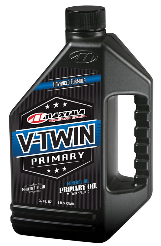 Maxima Racing Oils 40-04901-2PK V-Twin Mineral Primary Oil 32 oz Bottle, 2-Pack