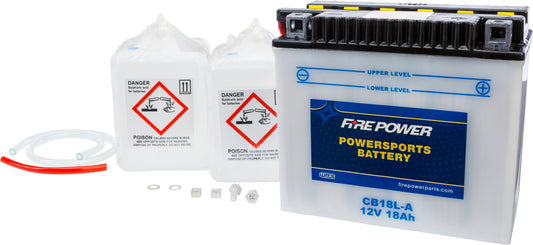 FIRE POWER CB18L-A 12V Heavy Duty Motorcycle Battery with Acid Pack