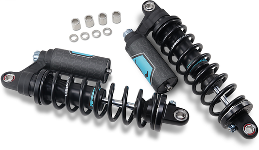 Legend Suspension REVO ARC Piggyback Shocks for Harley Sportster 13-Inch, Black, Part 1310-1894