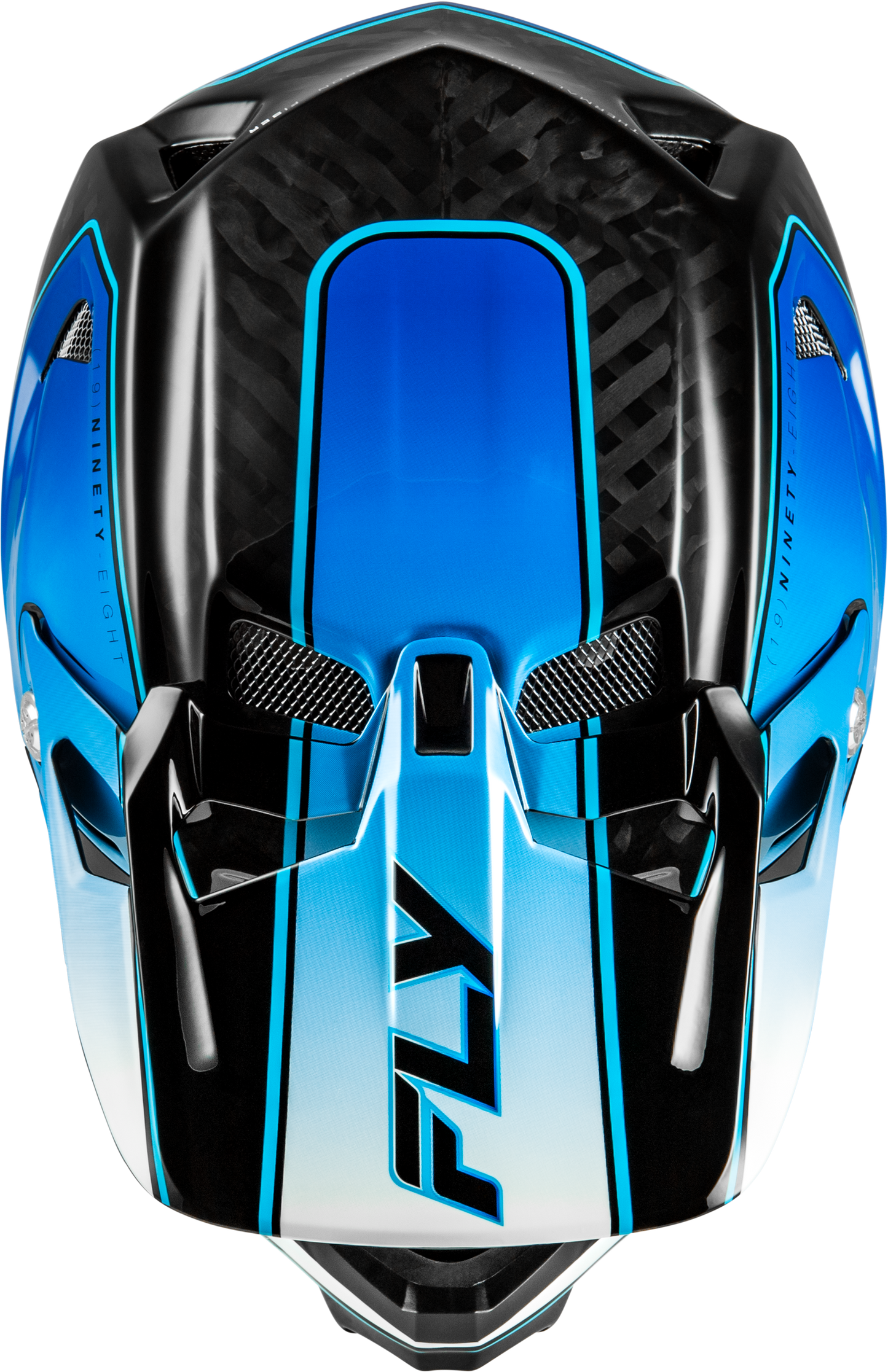 Fly Racing Werx R Flow Carbon Helmet Black Carbon/Blue/White Large
