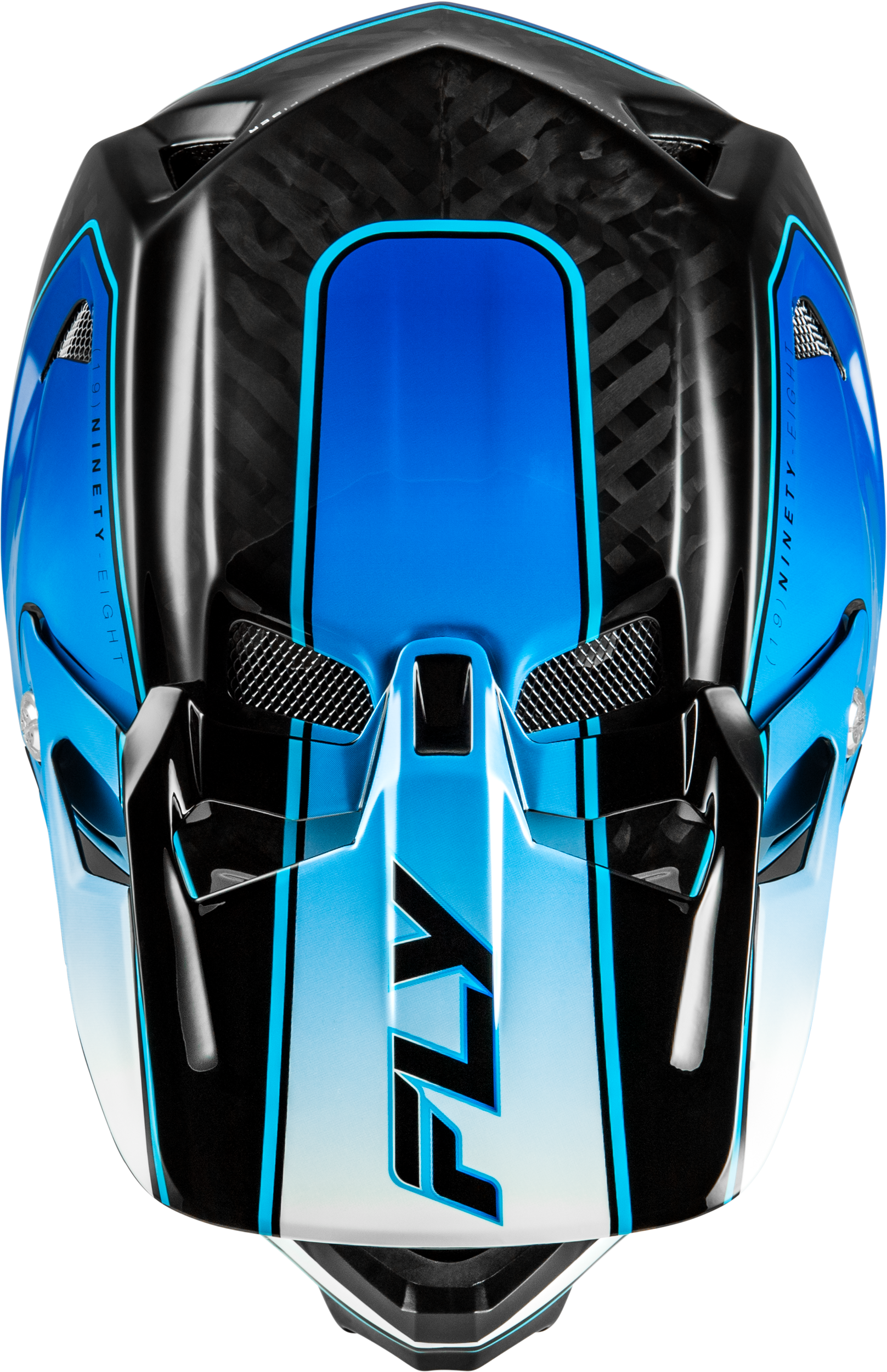 Fly Racing Werx R Flow Carbon Helmet Black Carbon/Blue/White Large