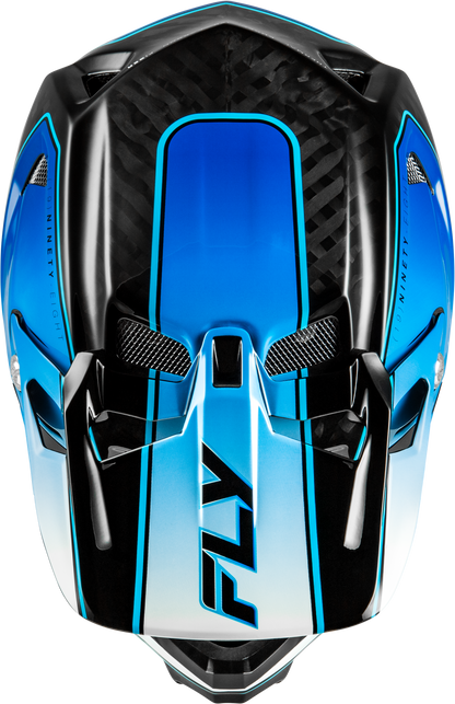Fly Racing Werx R Flow Carbon Helmet Black Carbon/Blue/White Large