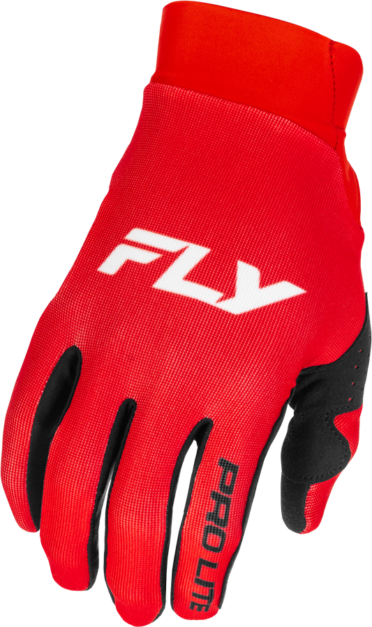 FLY RACING YOUTH PRO LITE GLOVES RED/WHITE YL'YL