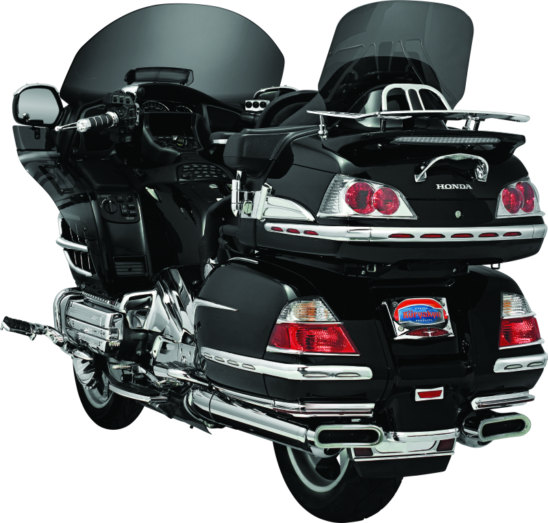 Kuryakyn LED Lighted Trunk Lid Handle for Honda GL1800 Gold Wing (2001-2005) - Chrome with Clear Lens and Red LEDs