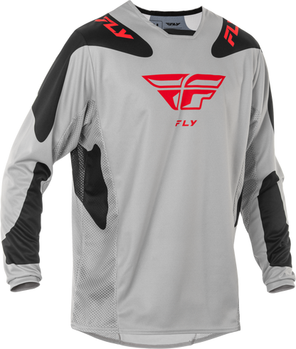 Fly Racing Kinetic Sym Jersey Light Grey/Red/Black Small