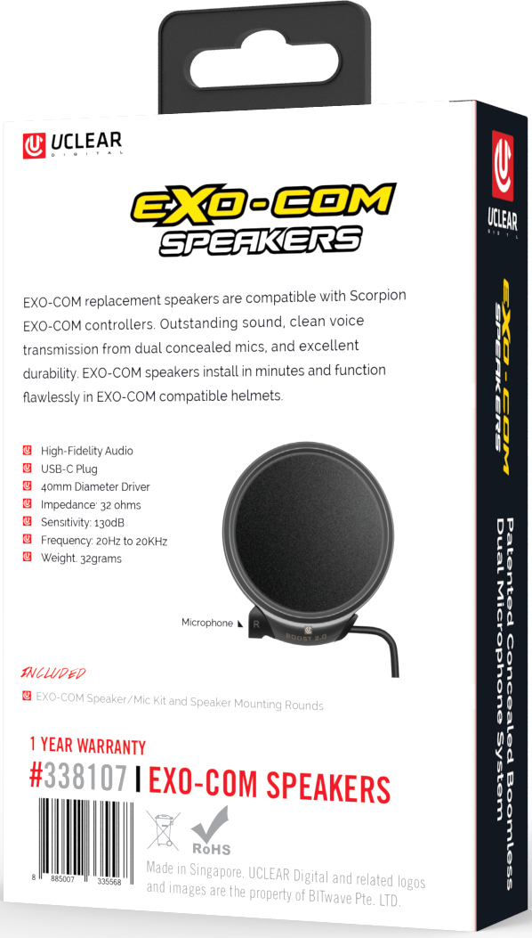 UCLEAR Exo Com Replacement Speaker and Microphone Kit