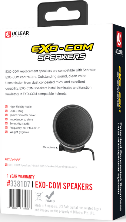 UCLEAR Exo Com Replacement Speaker and Microphone Kit