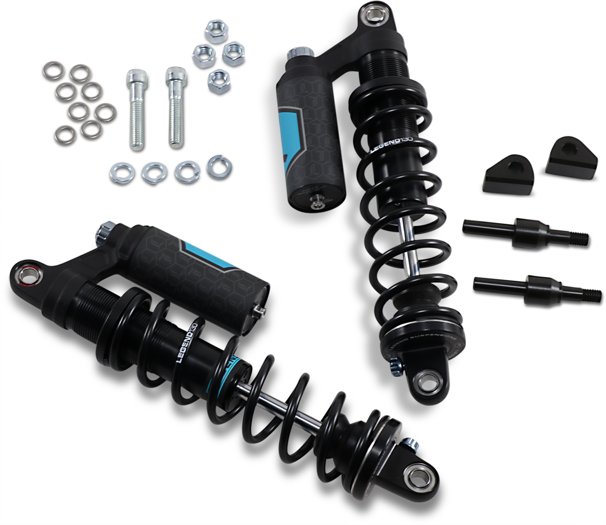 Legend Suspension Revo ARC Piggyback Shocks for 1984-2000 FXR, 14-Inch Heavy Duty Black