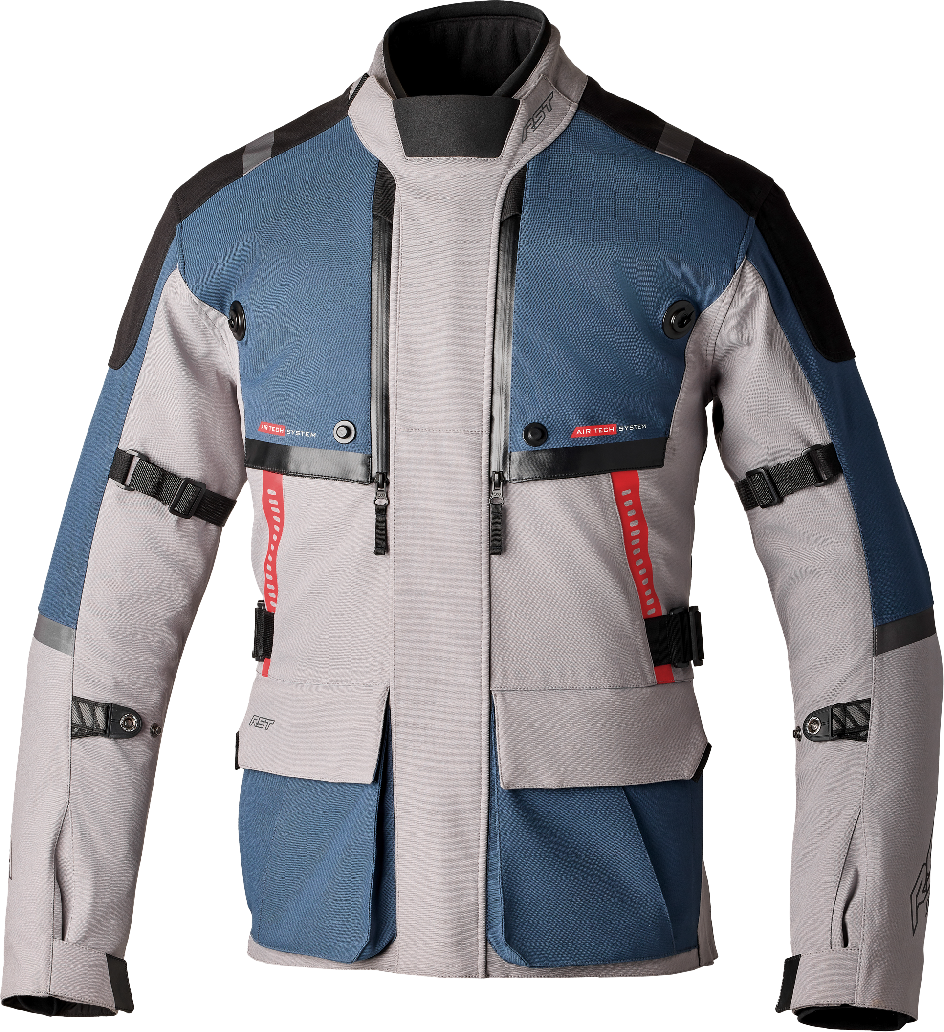RST Ps Vulcan CE Jacket in Silver and Blue Textile XL - Part #103582SIL-46