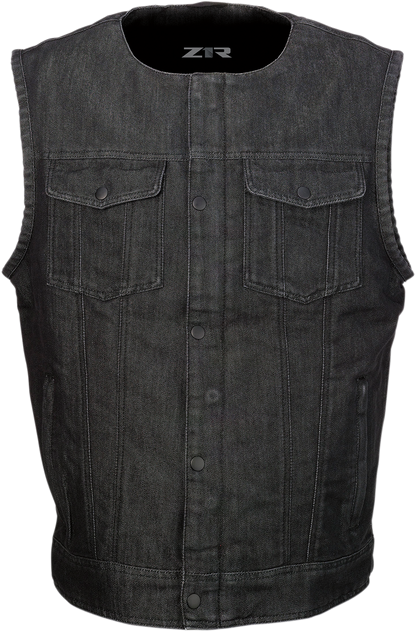 Z1R Ganja Denim Vest in Black - XL (Part No. 2830-0507)