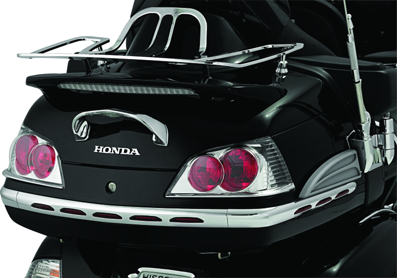 Kuryakyn LED Lighted Trunk Lid Handle for Honda GL1800 Gold Wing (2001-2005) - Chrome with Clear Lens and Red LEDs