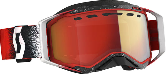 Scott Prospect Snow Goggles White/Red Enhancer with Red Chrome Lens - Part #272846-1030312