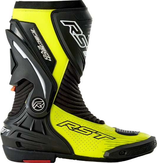 RST Tractech Evo D3o Motorcycle Boots Black and Fluorescent Yellow Size 8