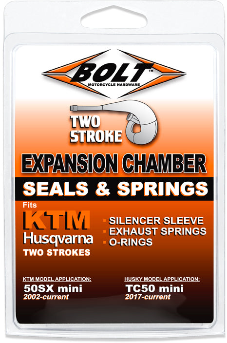 BOLT EU.EX.50CC 2 Stroke O Ring Spring and Coupler Kit for KTM 50 SX (2007-2016)