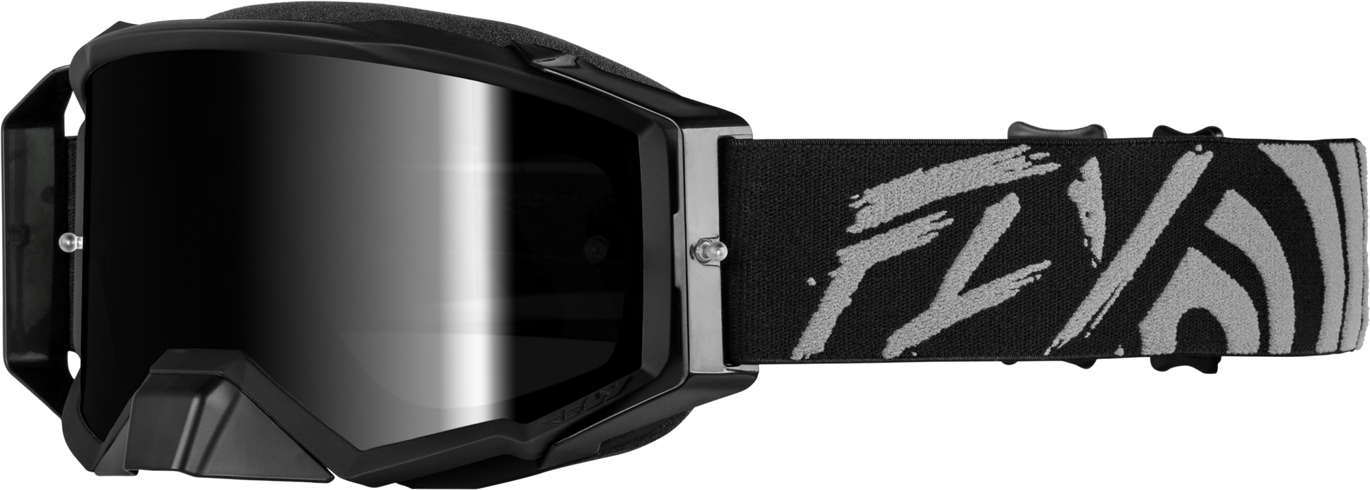 Fly Racing Zone Elite Goggle Grey/Black with Black Mirror and Smoke Lens – Model 37-5516