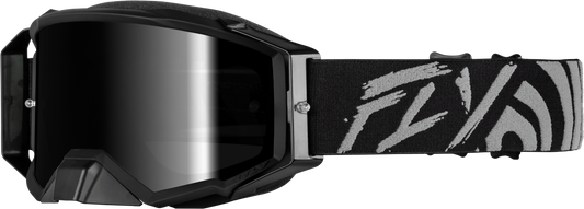 Fly Racing Zone Elite Goggle Grey/Black with Black Mirror and Smoke Lens – Model 37-5516
