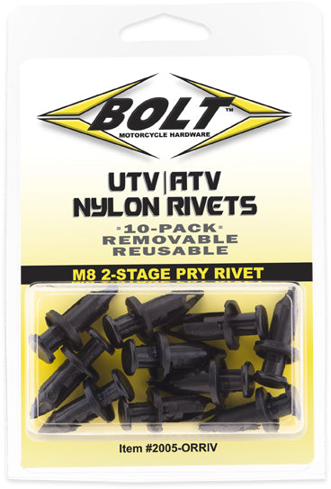 BOLT M8 Pry Rivet Kit with 10 Nylon Push and Pry Rivets
