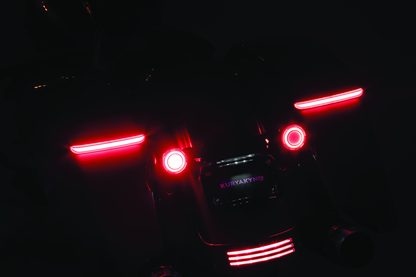 Kuryakyn Tracer LED Rear Turn Signal Inserts with Red/Red Smoke Lens for Harley Davidson Models