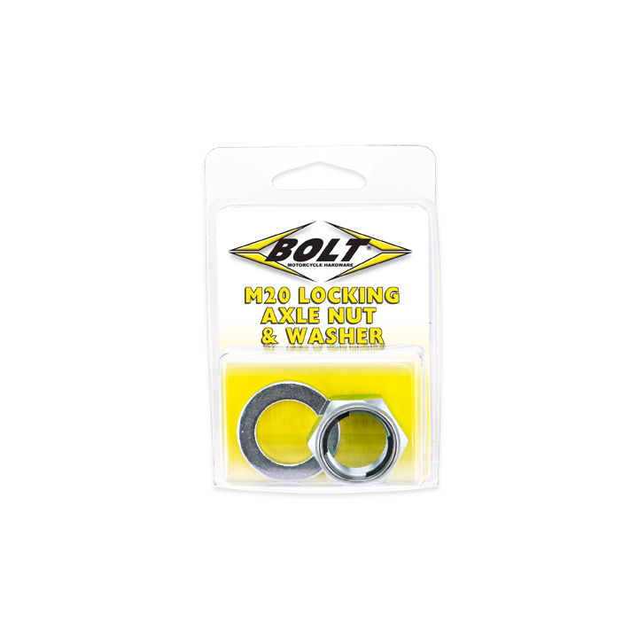 BOLT Locking Axle Nut 20mm for Kawasaki KX & Yamaha YZ Models – Part AXN20