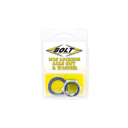 BOLT Locking Axle Nut 20mm for Kawasaki KX & Yamaha YZ Models – Part AXN20