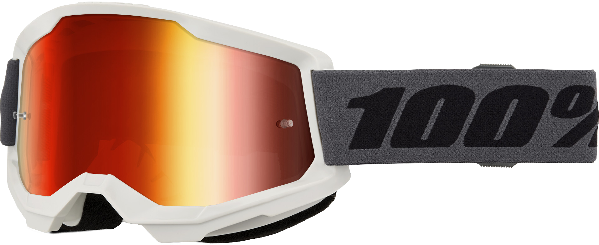 100-Percent Strata 2 Goggle Grey Red Mirror Lens - Part 50028-10026