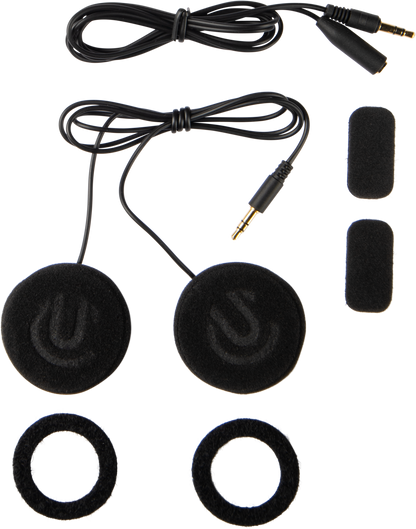 UCLEAR HDX Helmet Speakers with 47mm Drivers and 3.5mm Jack