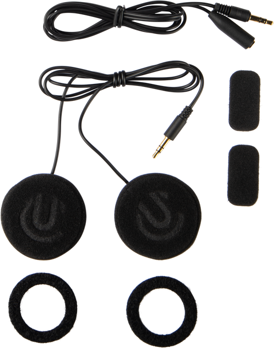 UCLEAR HDX Helmet Speakers with 47mm Drivers and 3.5mm Jack