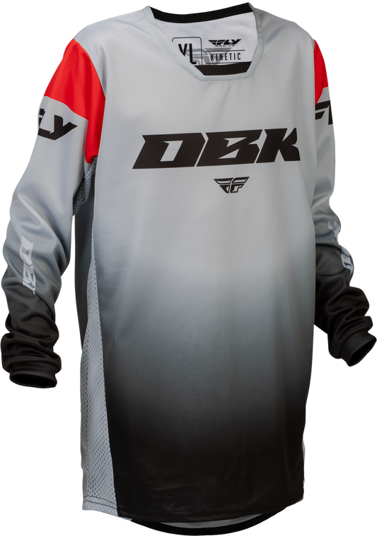 FLY RACING YOUTH KINETIC DBK JERSEY GREY/BLACK/RED YM'YM