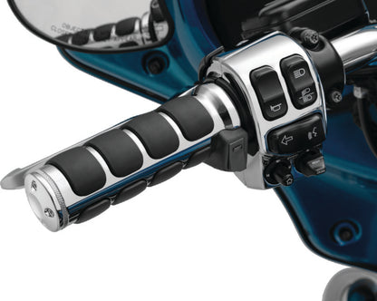 Kuryakyn Heated ISO Grips Throttle-By-Wire Chrome – Keep Your Hands Warm with Adjustable Heating Levels