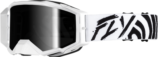 Fly Racing Zone Elite Goggle Black/White with Black Mirror and Smoke Lens