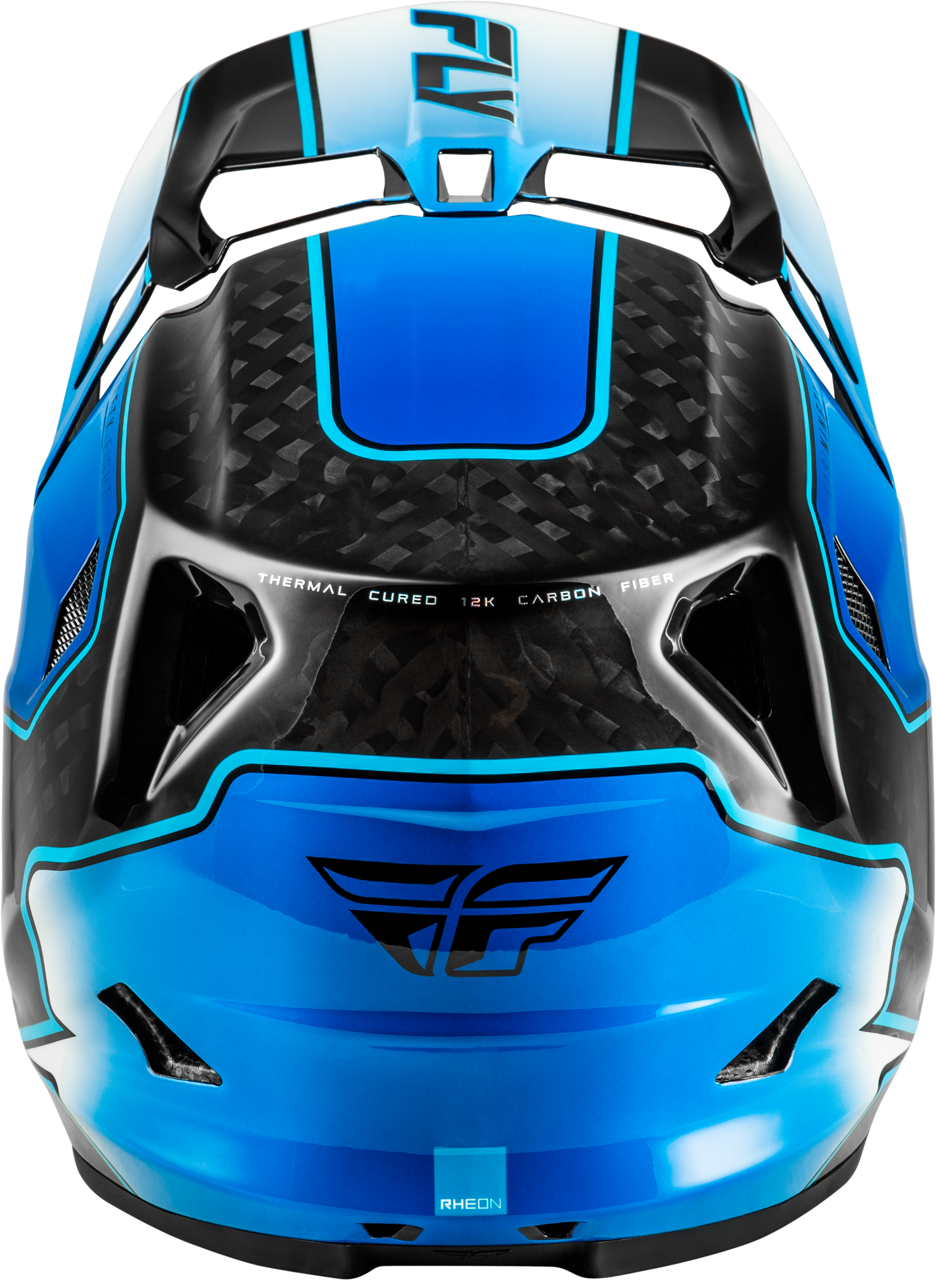 Fly Racing Werx R Flow Carbon Helmet Black Carbon/Blue/White Large