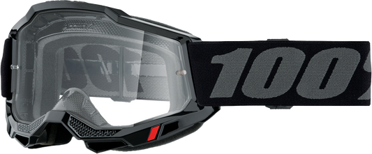 100-Percent Accuri 2 Goggle Black Clear Lens – Premium Performance Ski and Snowboard Goggles