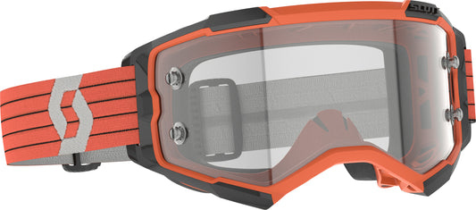 SCOTT Fury Goggle Orange/Grey Clear Works - High-Performance Motocross Goggles