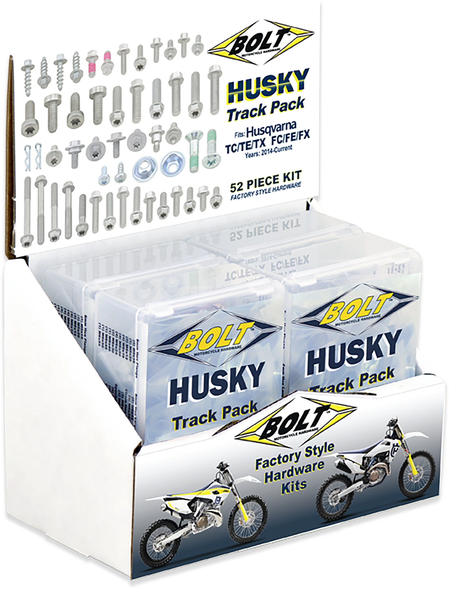 BOLT 6TP-HSK Pop Display Track Pack for Husqvarna Motorcycles
