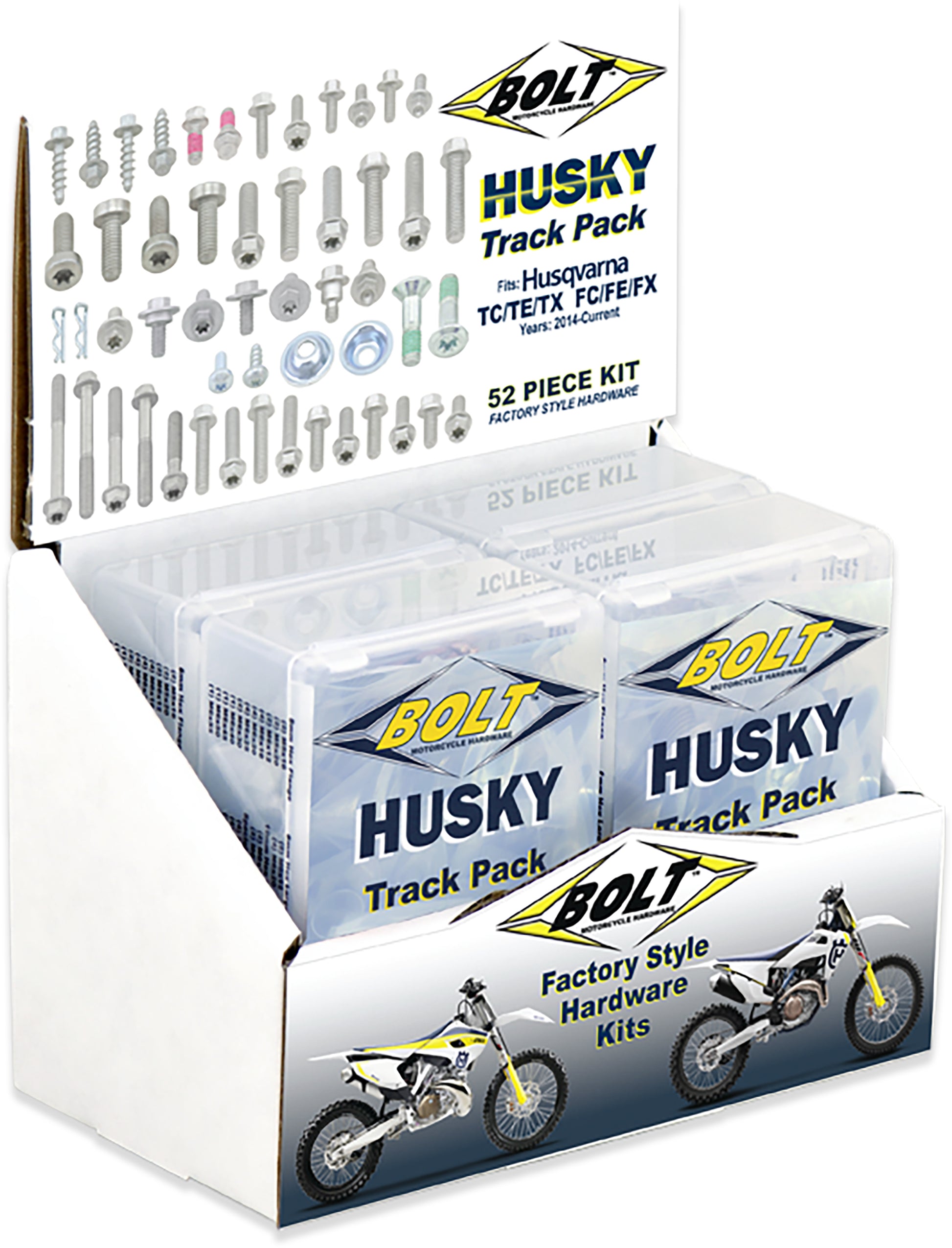 BOLT 6TP-HSK Pop Display Track Pack for Husqvarna Motorcycles