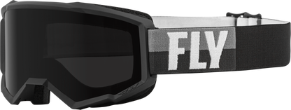 Fly Racing Zone W/C Goggle Black/White with Dark Smoke Hydrophobic Lens - Part 37-51672