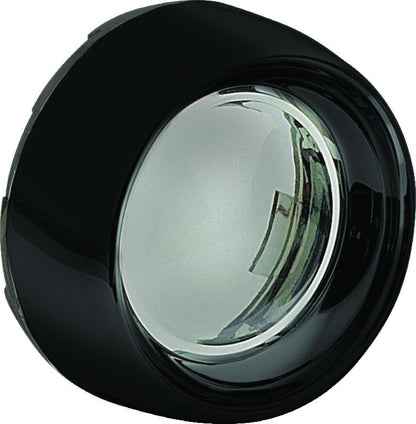 Kuryakyn Deep Dish Bezel for Bullet Turn Signals with Smoke Lens – Gloss Black
