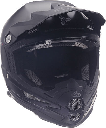 6D Helmets ATR-1 Matte Black Helmet - XS (Part No. 10-3704) - Kelly Motorsports